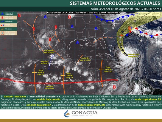  Lluvias vespertinas y temperaturas calurosas se esperan en Morelos