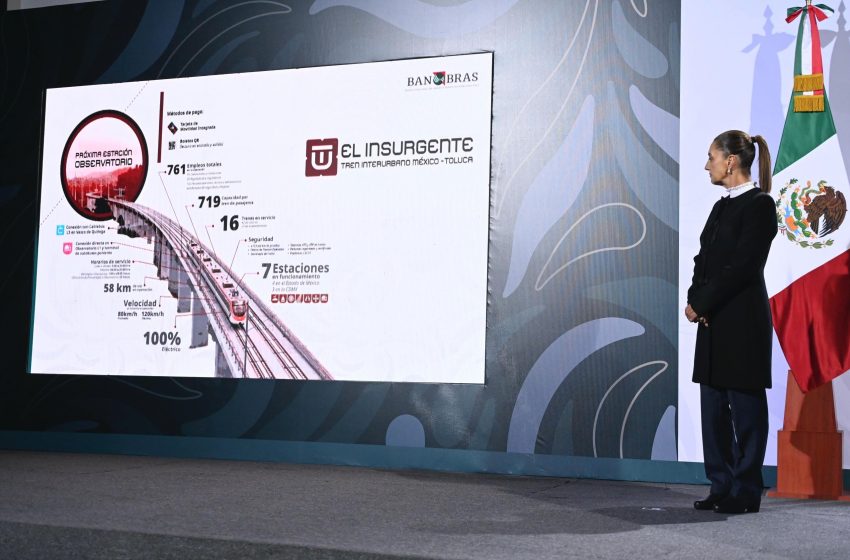  Inaugura Claudia Sheinbaum tramo Santa Fe-Observatorio del tren El Insurgente